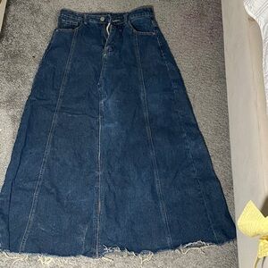 Denim Maxi Skirt